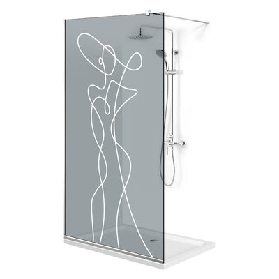 Shower Screens Walk-in, Shower wall Stainless steel, #Grey #Grey