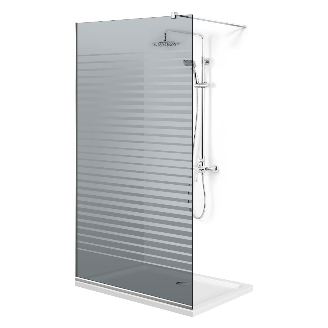 Paravan dus Walk-in, Perete dus  Inox, #Gri #Szürke