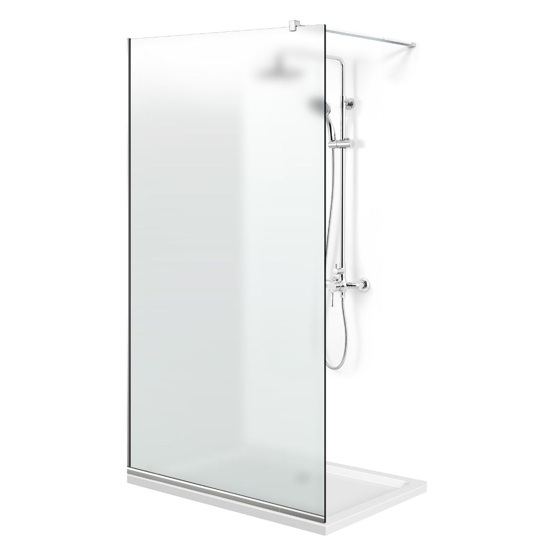 Paravan dus Walk-in, Perete dus  Inox, #Mata