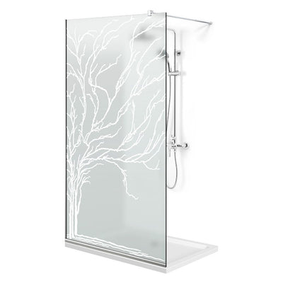 Paravan dus Walk-in, Perete dus  Inox, #Mata