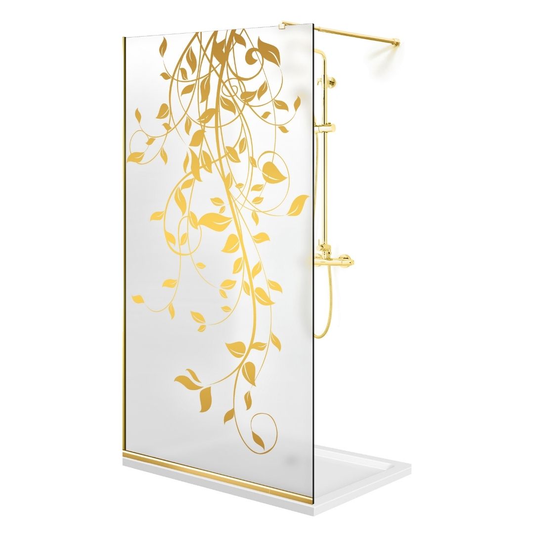Shower Screens Walk-in, Shower Wall Gold, #Satiné #Matt