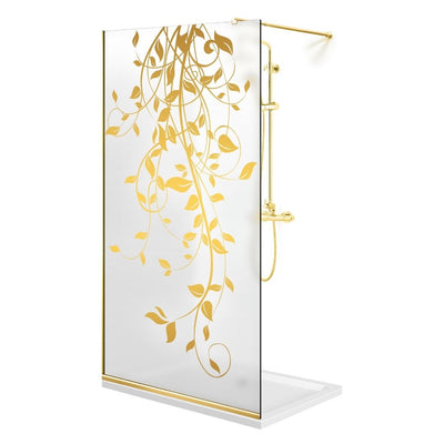 Shower Screens Walk-in, Shower Wall Gold, #Satiné #Matt