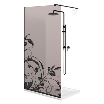 Shower Screens Walk-in, Black shower wall, #Bronze #Bronze