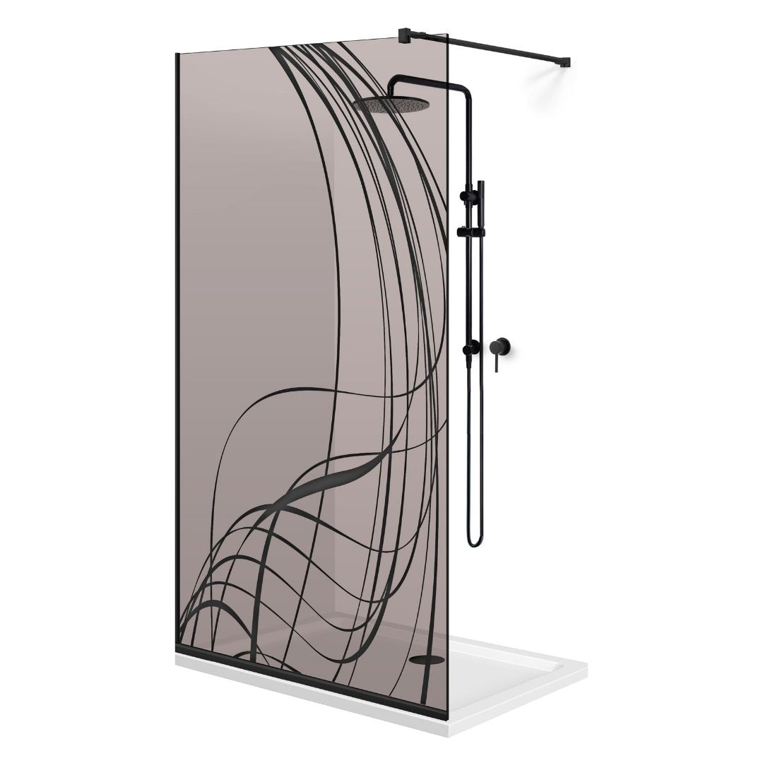 Paravan dus Walk-in, Perete dus Negru, #Bronz