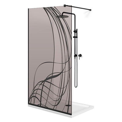 Paravan dus Walk-in, Perete dus Negru, #Bronz