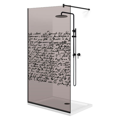 Shower Screens Walk-in, Black shower wall, #Bronze #Bronze