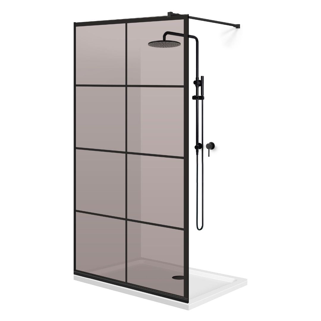 Shower Screens Walk-in, Black shower wall, #Bronze #Bronze