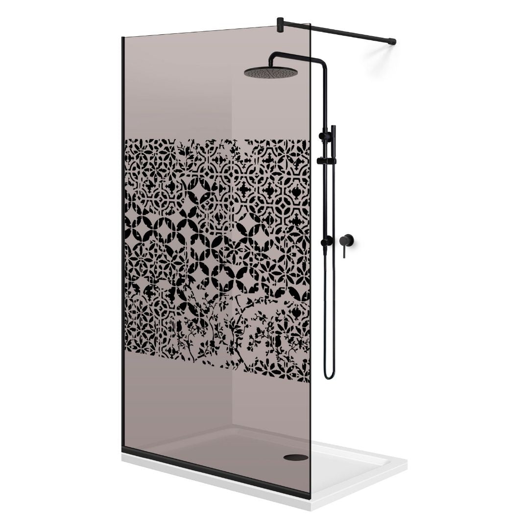 Shower Screens Walk-in, Black shower wall, #Bronze #Bronze