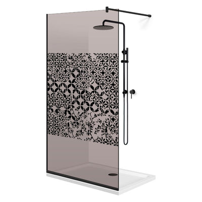 Shower Screens Walk-in, Black shower wall, #Bronze #Bronze