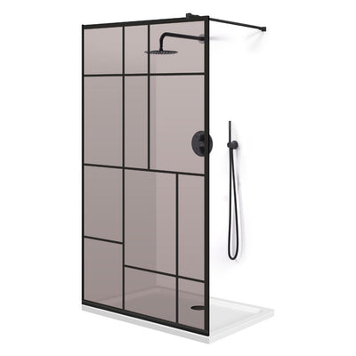 Shower Screens Walk-in, Black shower wall, #Bronze #Bronze