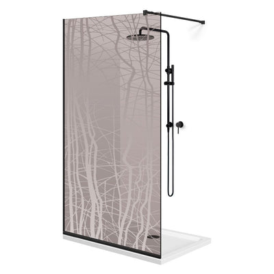 Shower Screens Walk-in, Black shower wall, #Bronze #Bronze