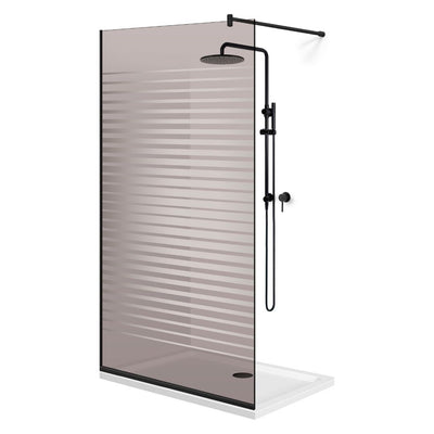 Shower Screens Walk-in, Black shower wall, #Bronze #Bronze