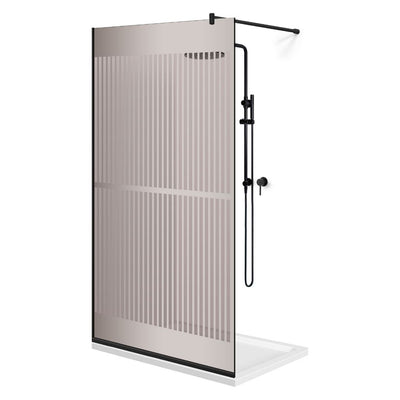 Shower Screens Walk-in, Black shower wall, #Bronze #Bronze