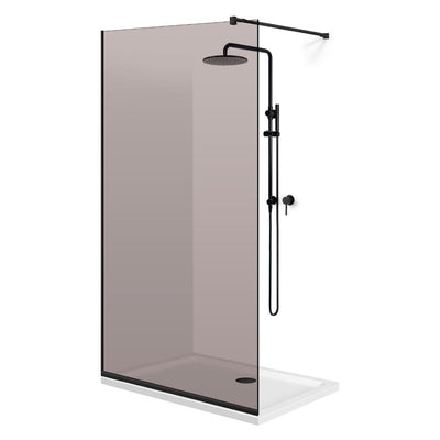 Shower Screens Walk-in, Black shower wall, #Bronze #Bronze
