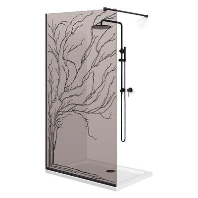 Shower Screens Walk-in, Black shower wall, #Bronze #Bronze