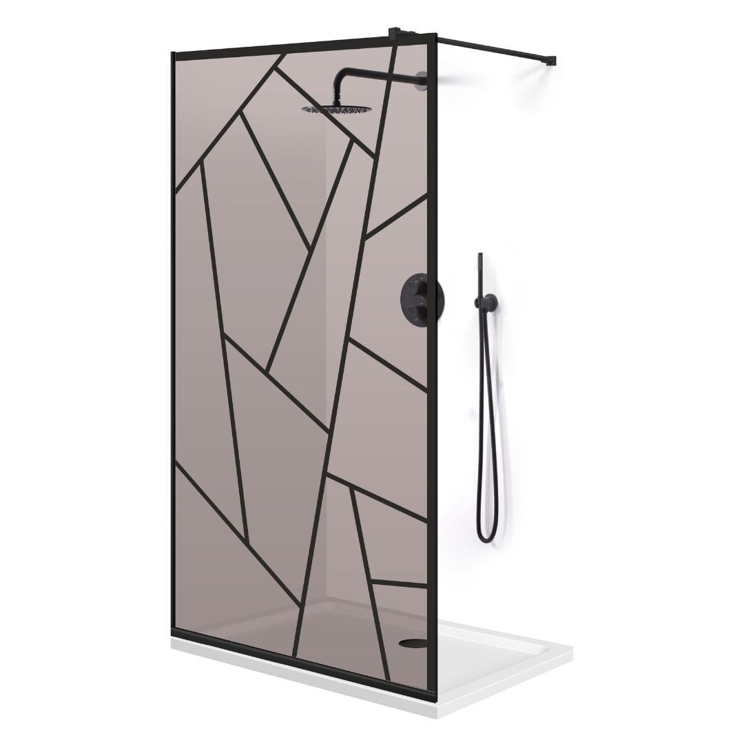 Shower Screens Walk-in, Black shower wall, #Bronze #Bronze
