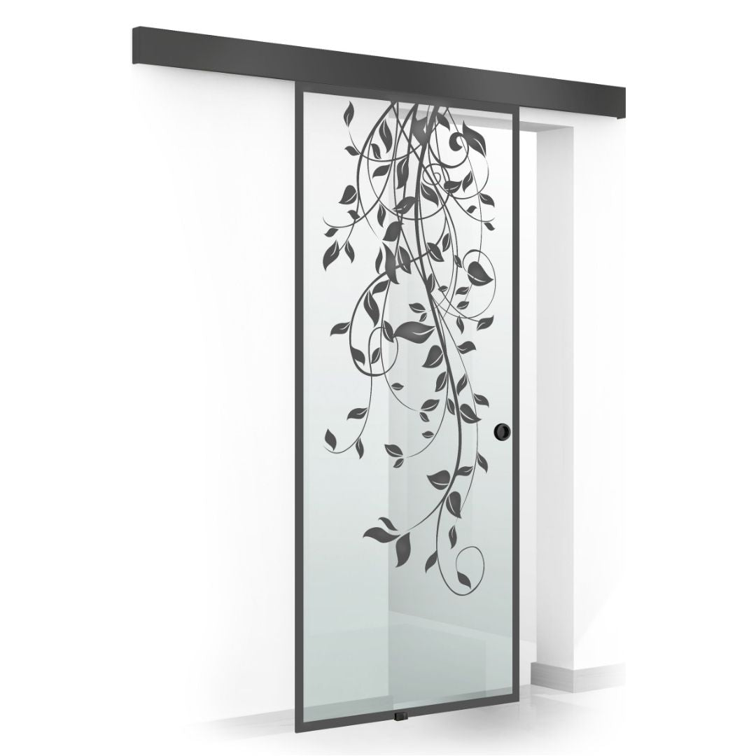 Sliding glass door, Interior glass door Satiné