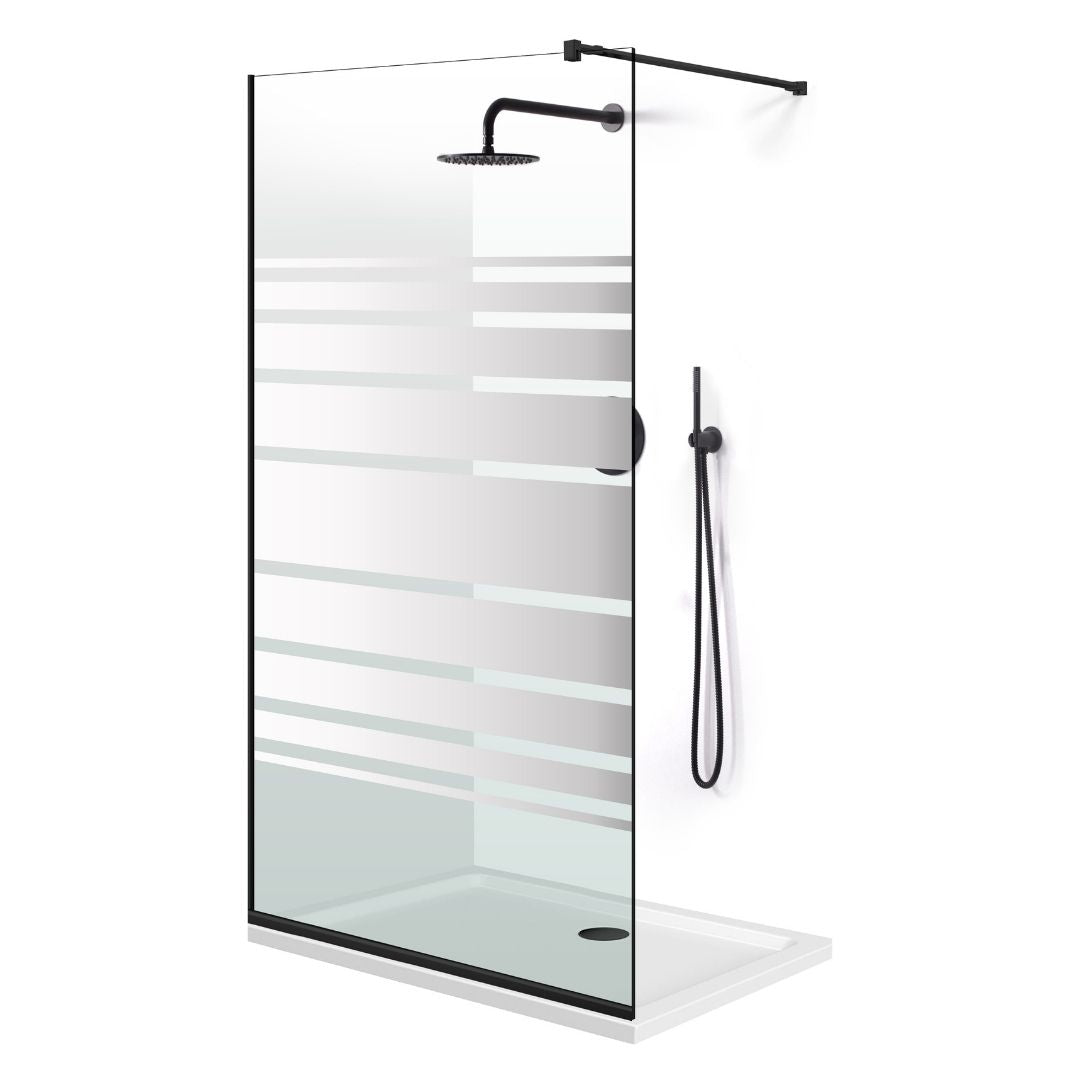 Shower Screens Walk-in, Black Shower Wall, #Clear #Crystal Clear