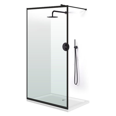 Shower Screens Walk-in, Black Shower Wall, #Clear #Crystal Clear