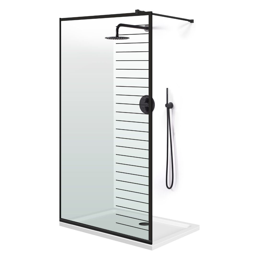 Shower Screens Walk-in, Black Shower Wall, #Clear #Crystal Clear