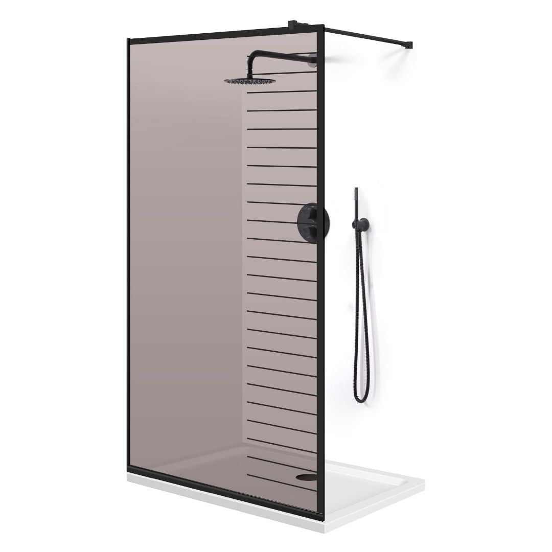Shower Screens Walk-in, Black shower wall, #Bronze #Bronze