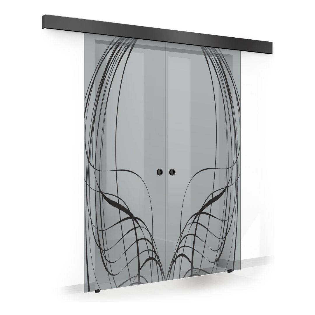 Sliding glass door, interior Glass door #Grey