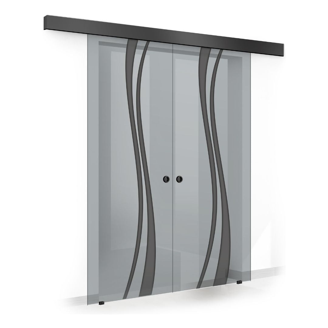 Sliding glass door, interior Glass door #Grey
