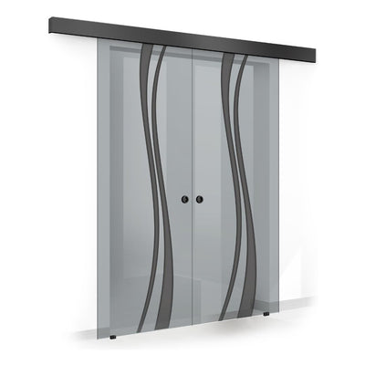 Sliding glass door, interior Glass door #Grey