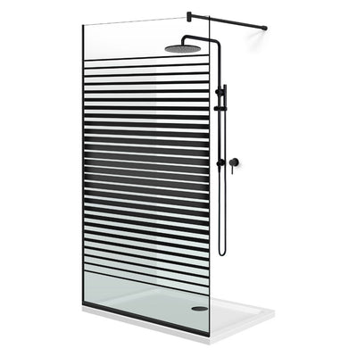 Shower Screens Walk-in, Black Shower Wall, #Clear #Víztiszta
