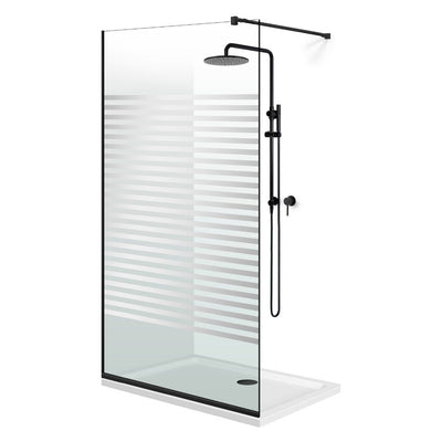 Shower Screens Walk-in, Black Shower Wall, #Clear #Víztiszta