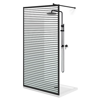 Shower Screens Walk-in, Black Shower Wall, #Clear #Víztiszta
