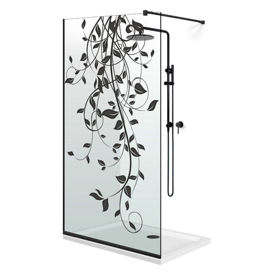Shower Screens Walk-in, Black Shower Wall, #Clear #Víztiszta
