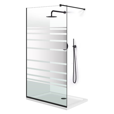 Shower Screens Walk-in, Black Shower Wall, #Clear #Víztiszta