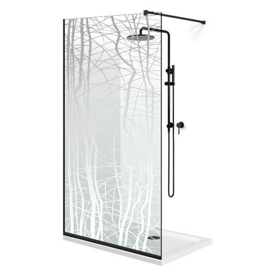 Shower Screens Walk-in, Black Shower Wall, #Clear #Víztiszta