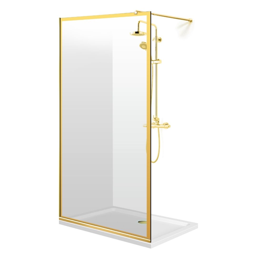 Shower Screens Walk-in, Black Shower Wall, #Clear #Crystal Clear