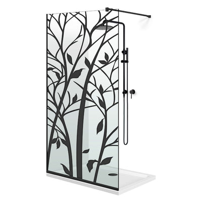 Shower Screens Walk-in, Black Shower Wall, #Clear #Víztiszta
