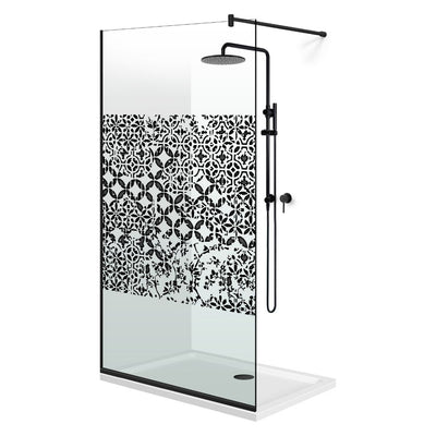 Shower Screens Walk-in, Black Shower Wall, #Clear #Víztiszta