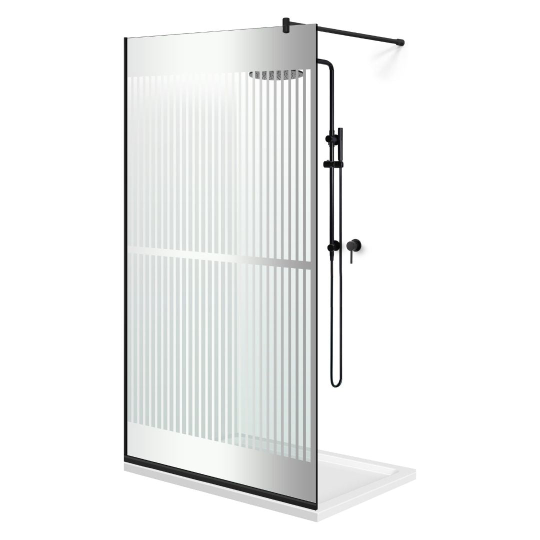 Shower Screens Walk-in, Black Shower Wall, #Clear #Víztiszta