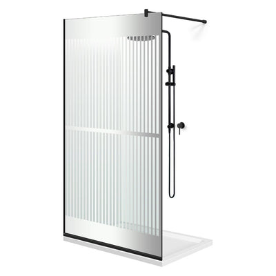 Shower Screens Walk-in, Black Shower Wall, #Clear #Víztiszta