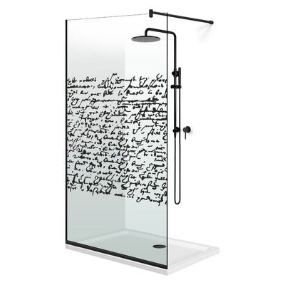 Shower Screens Walk-in, Black Shower Wall, #Clear #Víztiszta