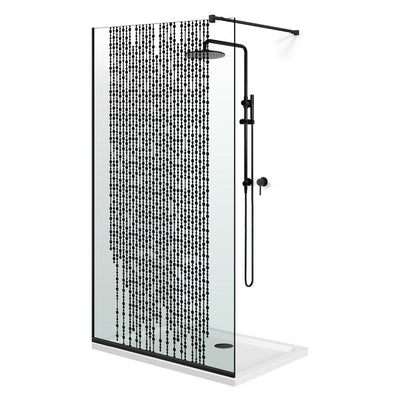 Shower Screens Walk-in, Black Shower Wall, #Clear #Víztiszta