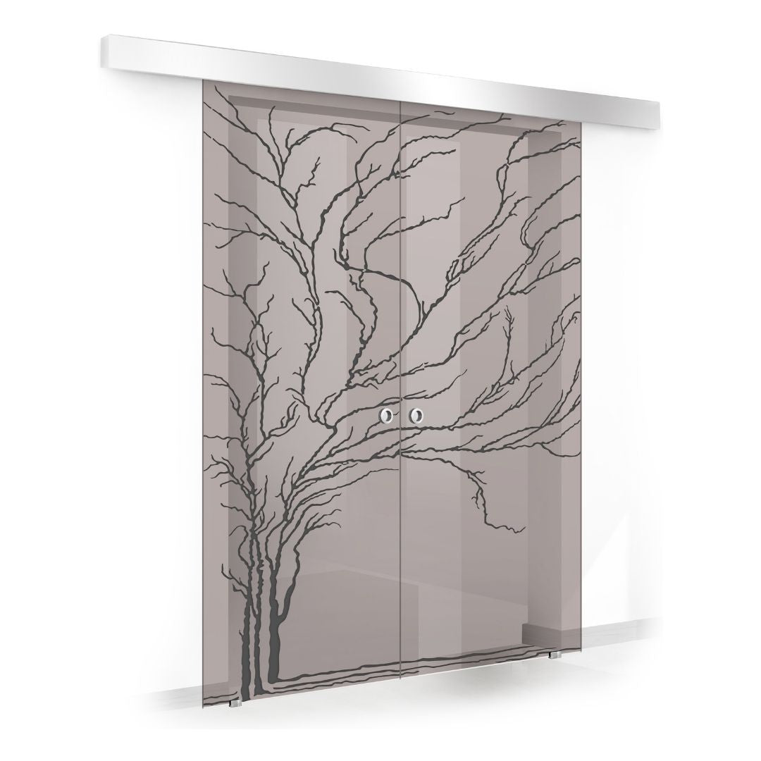 Sliding glass door, interior Glass door #Bronze