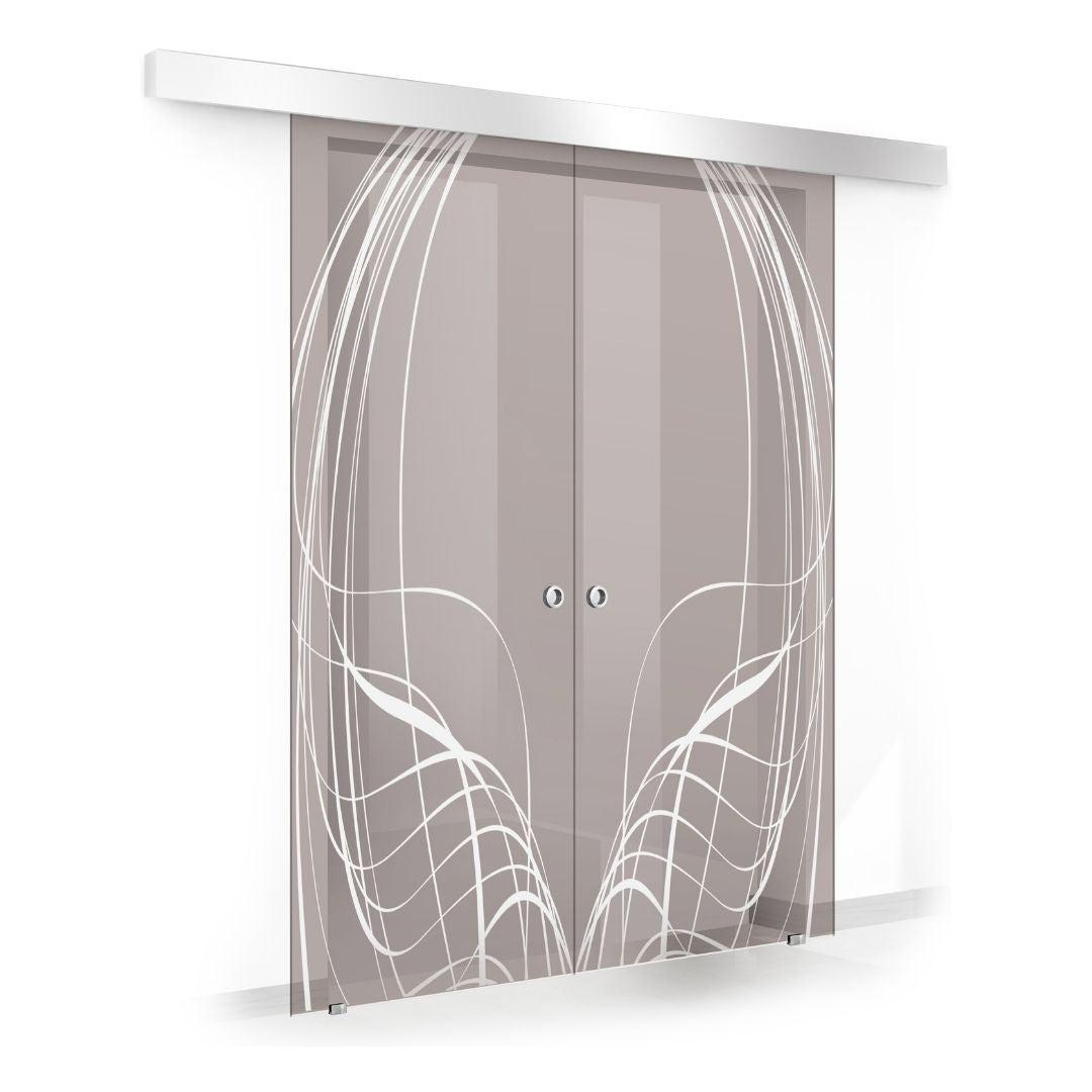 Sliding glass door, interior Glass door #Bronze