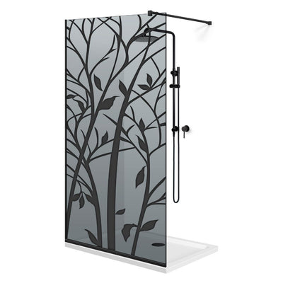 Shower Screens Walk-in, Black shower wall, #Grey #Grey