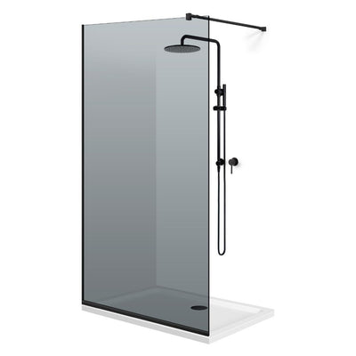 Shower Screens Walk-in, Black shower wall, #Grey #Grey
