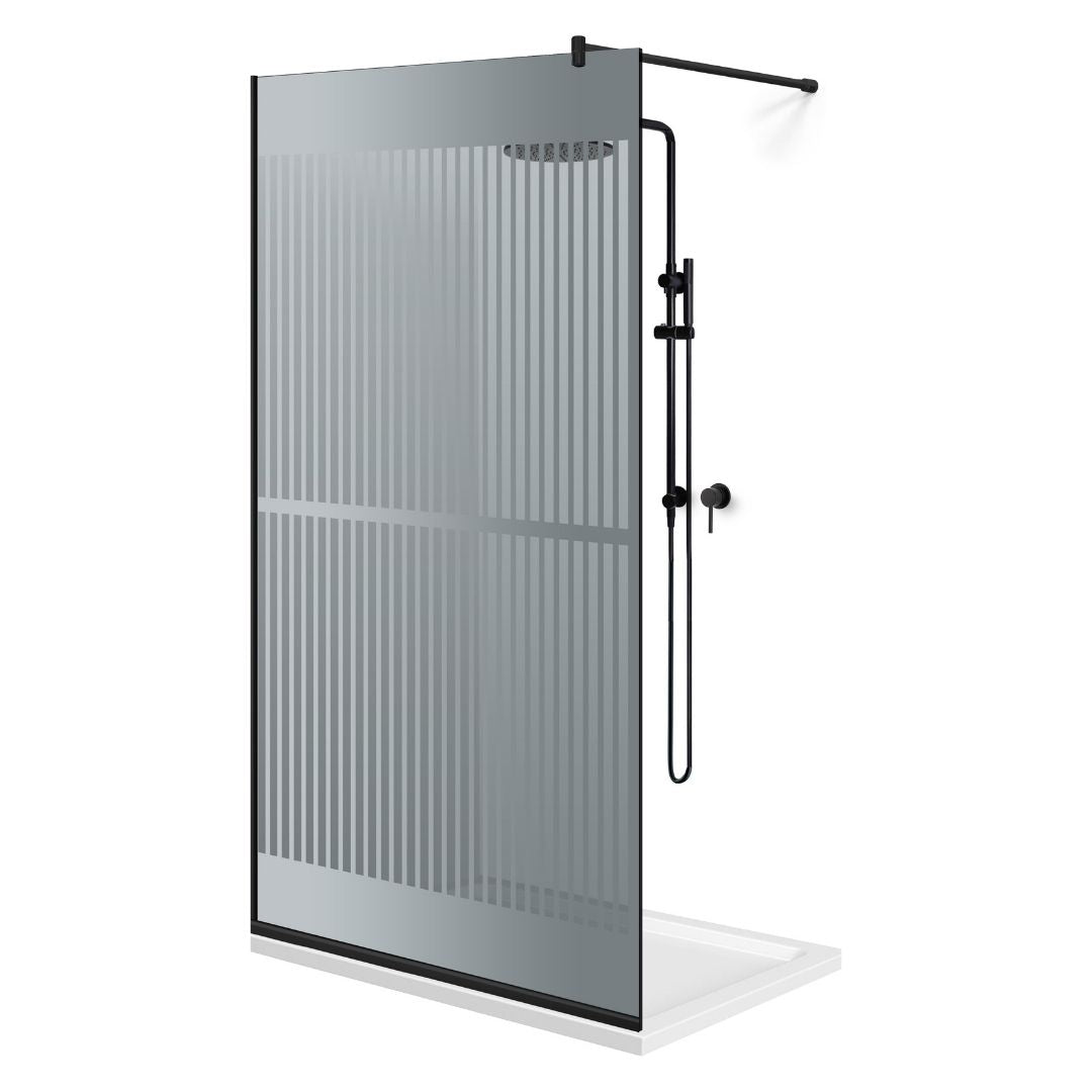 Shower Screens Walk-in, Black shower wall, #Grey #Grey