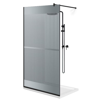 Shower Screens Walk-in, Black shower wall, #Grey #Grey