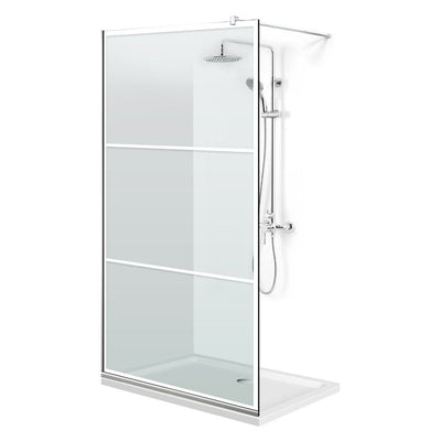 Shower Screens Walk-in, Black Shower Wall, #Clear #Crystal Clear