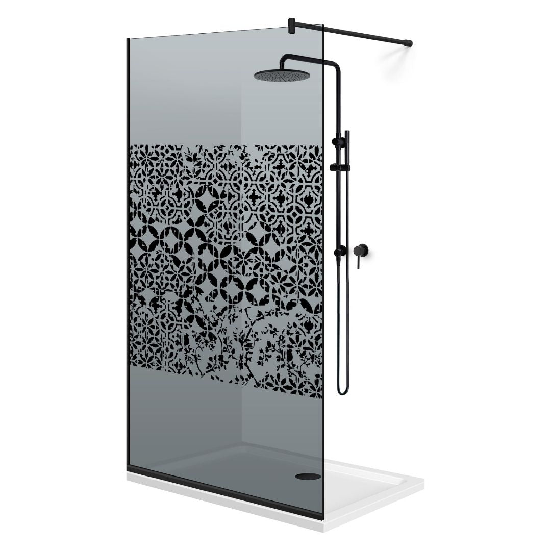 Shower Screens Walk-in, Black shower wall, #Grey #Grey