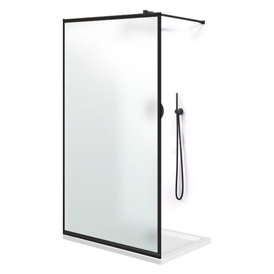 Shower Screens Walk-in, Black Shower Wall, #Satiné #Matt